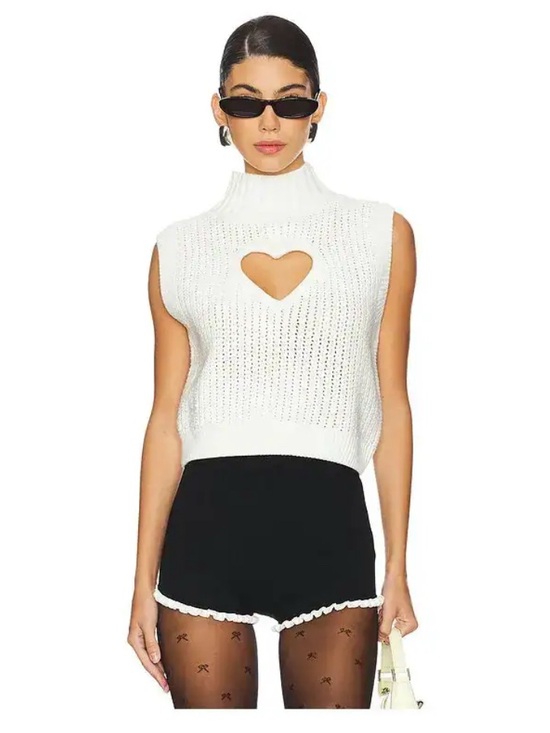 For Love And Lemons Tops - FOR LOVE & LEMONS Rebecca Heart Sweater Vest